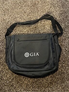 Black GIA Messenger Bag. New.